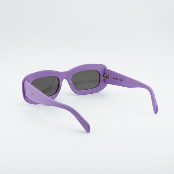 Celine CL40294I 78A Sunglasses Shiny Purple Rectangle Frame, Grey Lenses main image 8